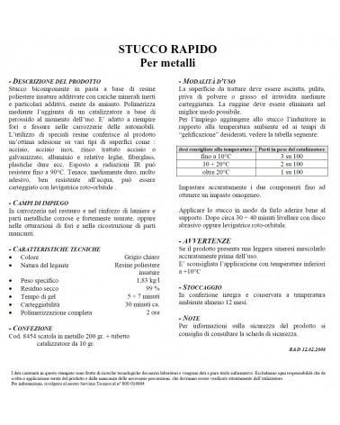 STUCCO RAPIDO 200GR       