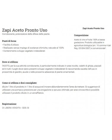 ZAPI ACETO PRONTO USO 750M