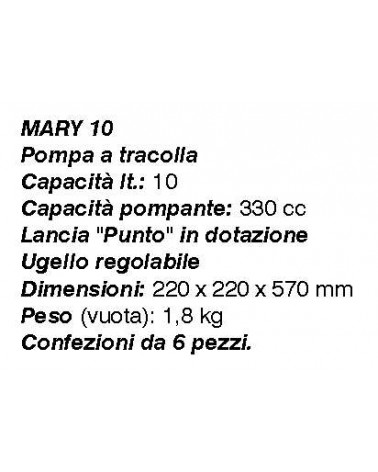 POMPA MARY A PRESS 10 L   