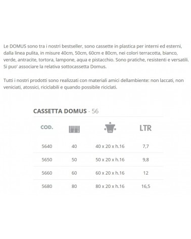 VASO/CASSETTA DOMUS 40x20 