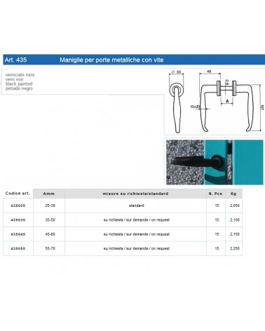 MANIGL NERE PORT MET 45/60