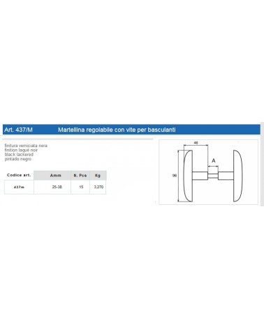 MANIGL BASCUL QUA8 25/38MM