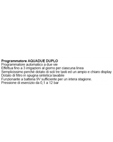 PROGRAMM. AQUADUE DUPLO   