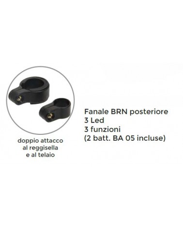 FANALINO POST ROSSO 3LED  