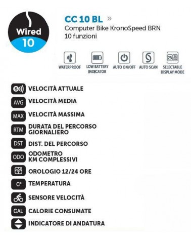 COMPUTER BICI 10 FUNZIONI 