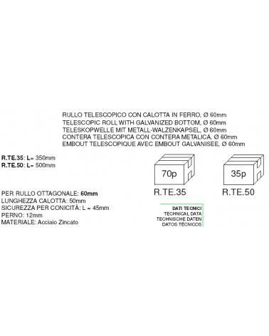 RULLO OTTAG.TELESCOP. 50CM