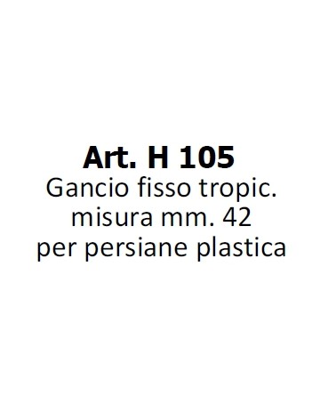 GANCIO FISSO PLASTICA     