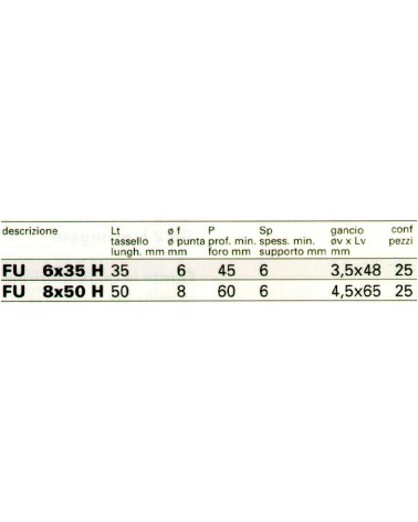 TASSELLI FU 6 H C/GAN. 25P