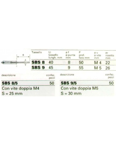 TASSELLI SBS 8/5 ACC   50P