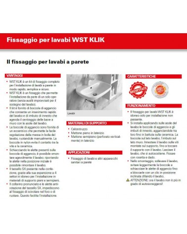 FISSAG LAVABO WST 120 KLIK