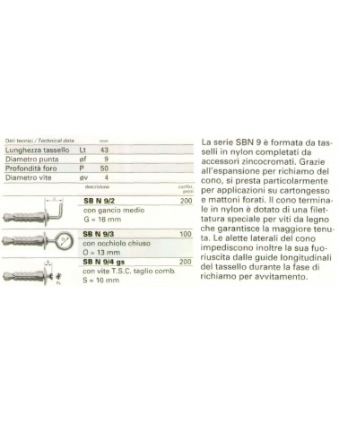 TASSELLI SBN 9/4 G.S. 200P