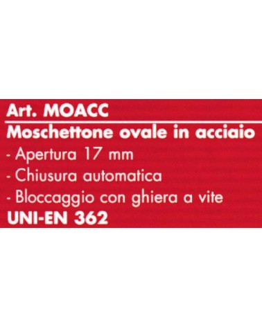 MOSCHETTONE ZINCATO OVALE 