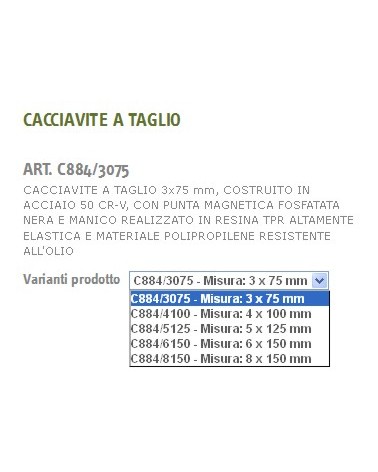 GIRAVITE A TAGLIO 3x75    