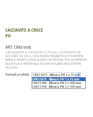 GIRAVITE A CROCE PH 1x75MM