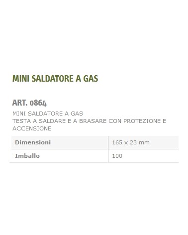 MINI SALDATORE GAS 2 TESTE