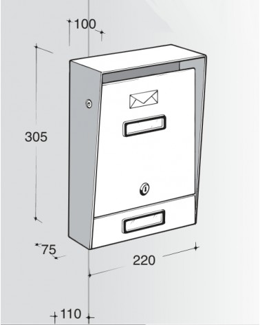 CASSETTA POST S/TETTO INOX