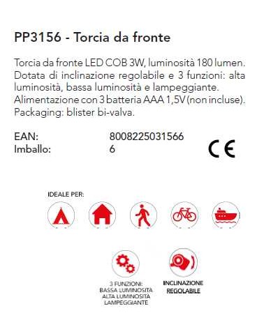 TORCIA DA FRONTE LED 3W   