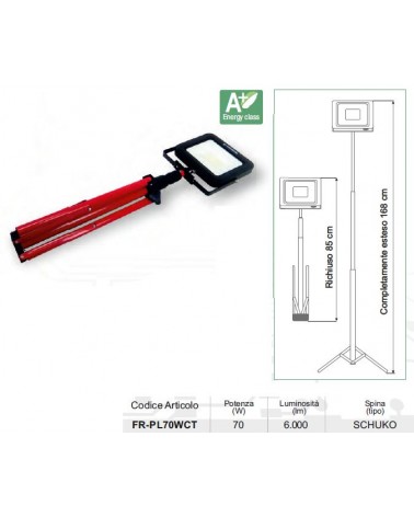 FARO LED PORT 70W PIANTANA