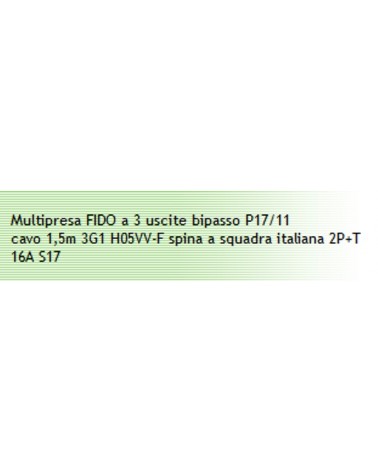 MULTIPRESA 1,5MT 3 BIP NER