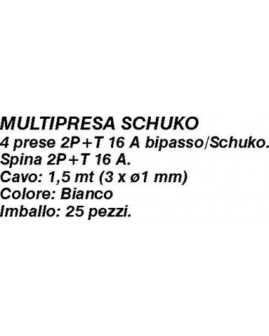 MULTIPRESA 1,5M 4 SCHU BIA