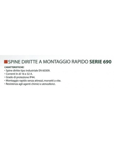 SPINA DRITTA 16A 24V 2 POL