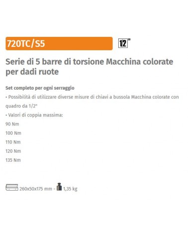 720TC/S5 BARRE DI TORSIONE