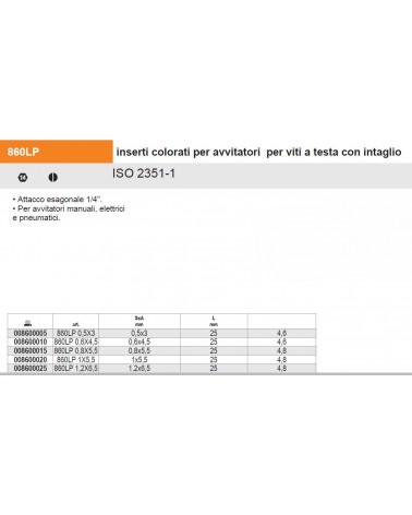 860LP INS 1/4 TAGLIO 0,5X3