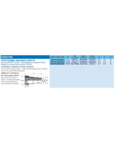 PORTAGOMMA F 11/2x40-32-25