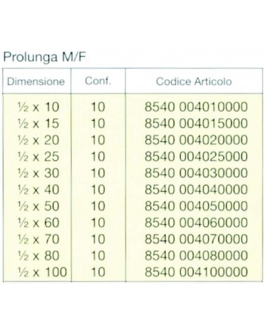 PROLUNGA MF OTTONE 1/2x10 