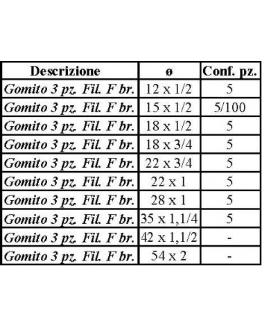 GOMITO FF OTTONE FLANG 1/2