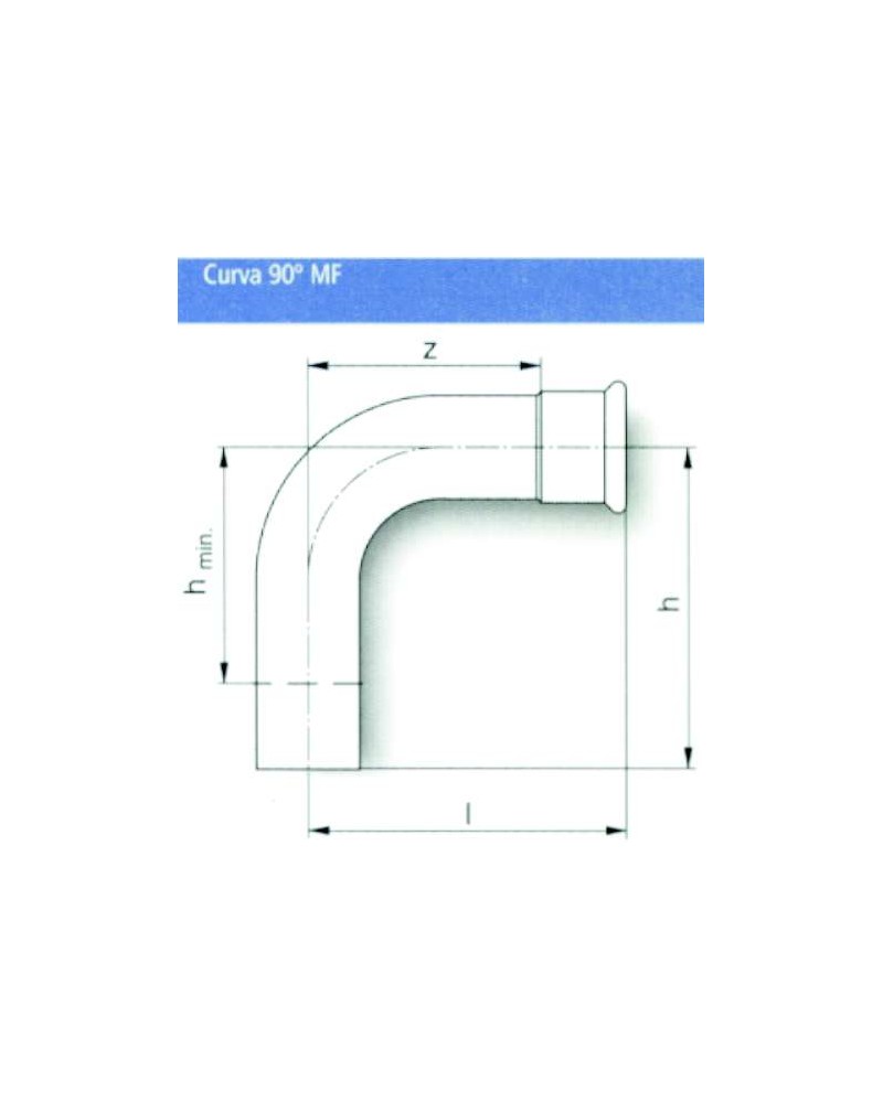 CURVA 90? INOX MF  15     