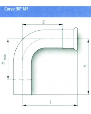 CURVA 90? INOX MF  18     