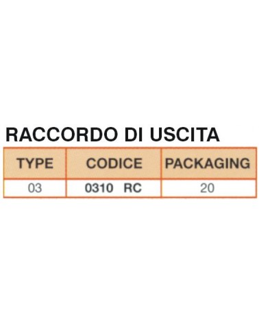 RACCORDO DI USCITA  25x25 