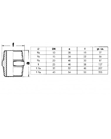 NIPPLO ISO ACC ZINC  3/8  