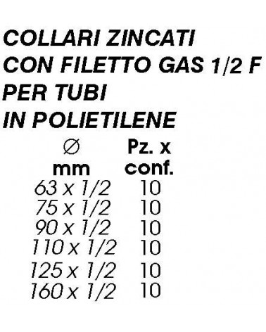 COLLARE   C/MANIC 1/2  diametro 63