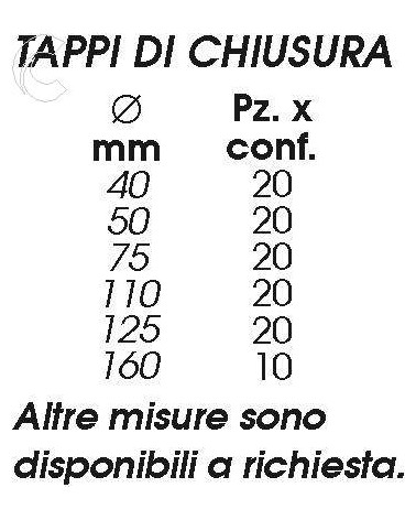 TAPPO CHIUSURA diametro  40       