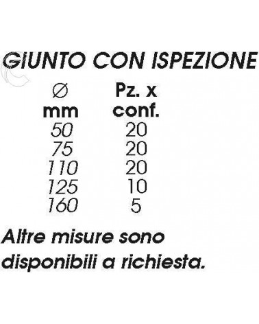 GIUNTO C/ISPEZIONE diametro  75   