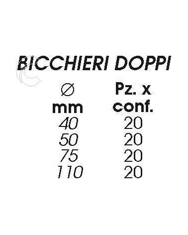 BICCHIERE DOPPIO PROL diametro  40