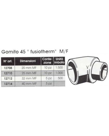 GOMITO FUS/THER MF 45?diametro  20