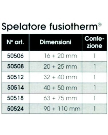 FRESA FUSIOTHERM diametro  20/25  