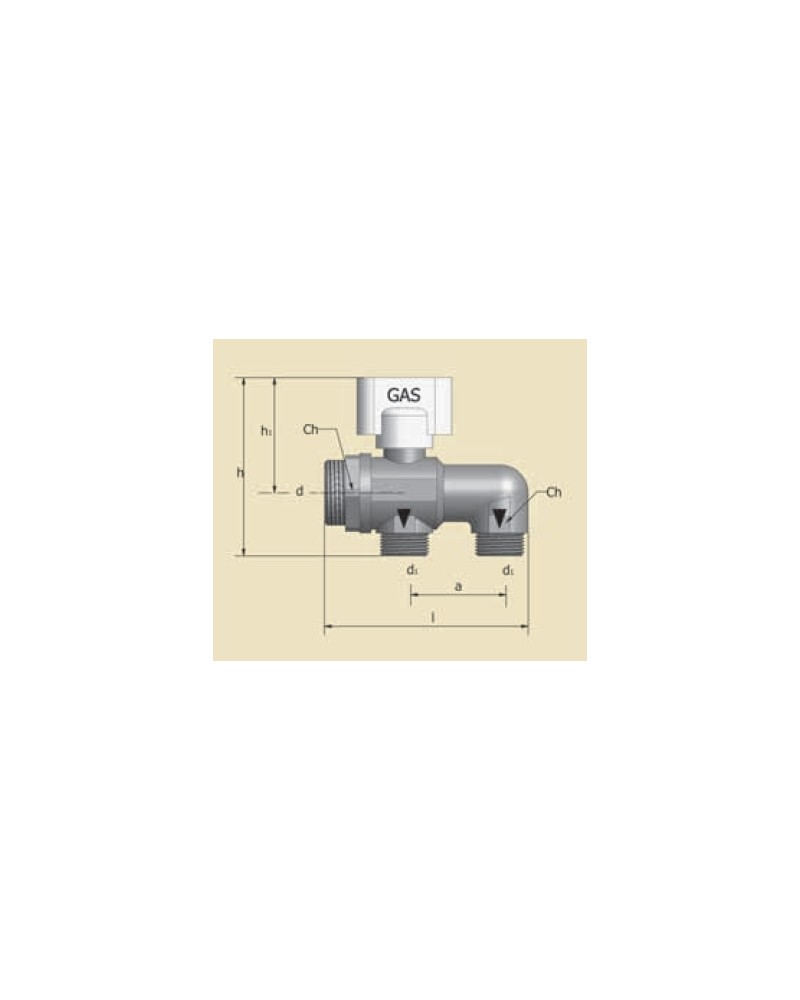 RUBIN. COLL GAS 1" 3X3/4EK