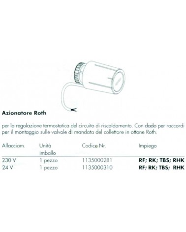 AZIONATORE ROTH 230V   NEW