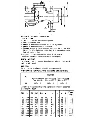 VALVOLA CLAPET PN16 DN65  