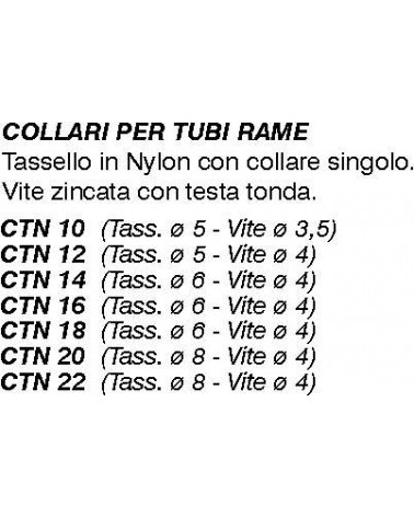 COLLARE C/TASS. x RAME diametro 10