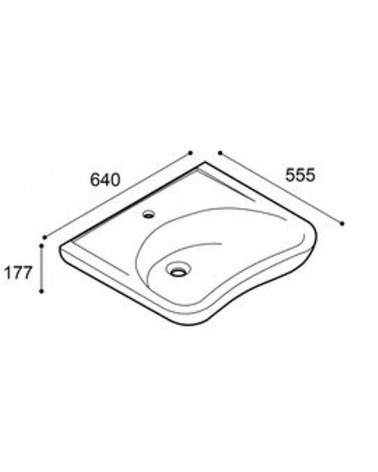 LAVABO CASUAL 64X55.5X17.7