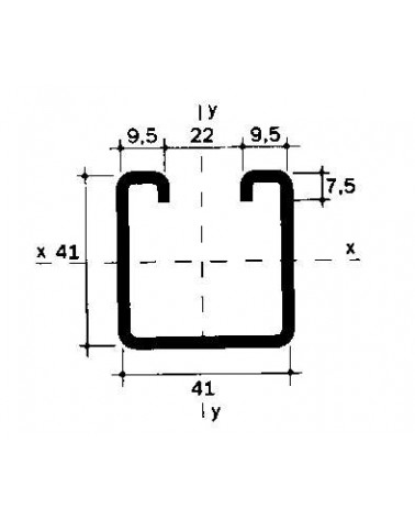 PROFIL. ZINC 3MT 41X41X2,5