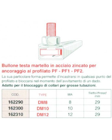 BULLONE T/MAR M10+ROND+DAD