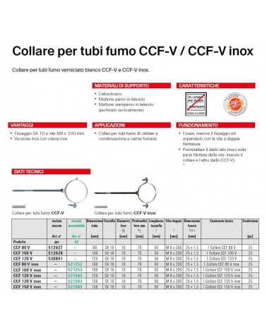 COLLARE B/CO CLIP CCF diametro 100