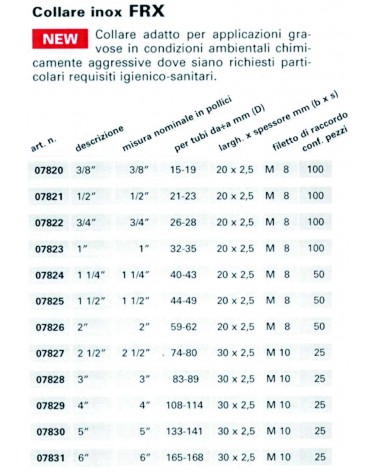 COLLARE PES FRX INOX   1/2