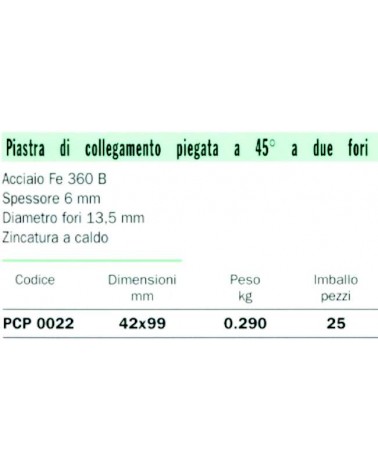 ANGOLARE 45? 2F 57X41X6MM 